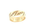 9ct yellow gold fancy wide band