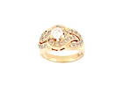 14ct yellow gold cubic zirconia dress ring