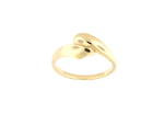 9ct yellow gold cross over band style ring