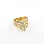 18ct yellow gold fancy diamond set dress ring