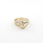 9ct yellow gold fancy heart dress ring