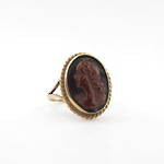 9ct yellow gold vintage cameo dress ring