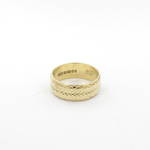 18ct yellow gold fancy wide band