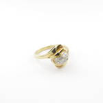 18ct yellow gold diamond set fancy dress ring