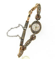 Lady’s 9ct  marcasite watch